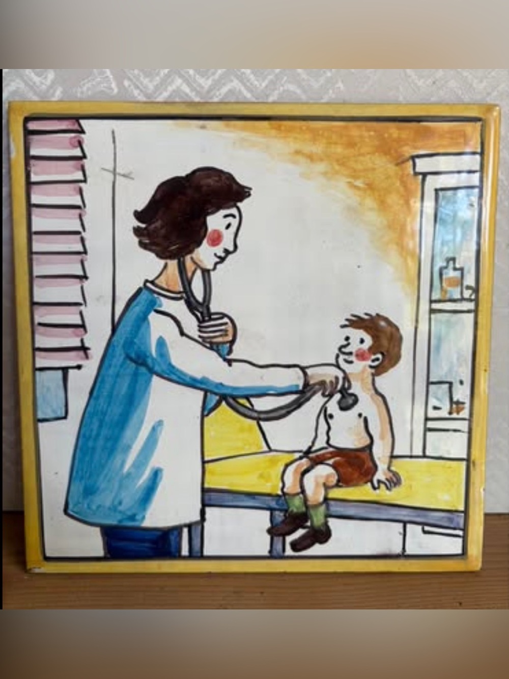 Hand Painted Ceramic Tile from Spain Pediatric Health Care Provider